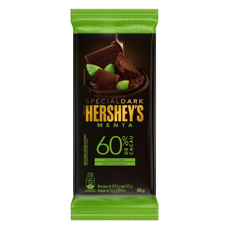 Chocolate Hershey 60% cacau special dark aerado 85 gramos.