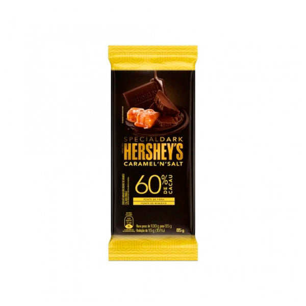 Chocolate Hershey 60% cacau special dark caramelo 85 gramos.