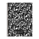 Cuadernos resorte tapa dura back to black 160 hoja