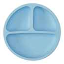 Plato de silicona con ventosa azul Buba