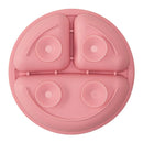 Plato de silicona con ventosa rosa Buba