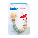 Porta chupeta de silicón y bambú verde Buba