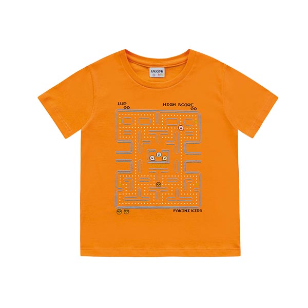 Camisa manga corta naranja Fakini Kids