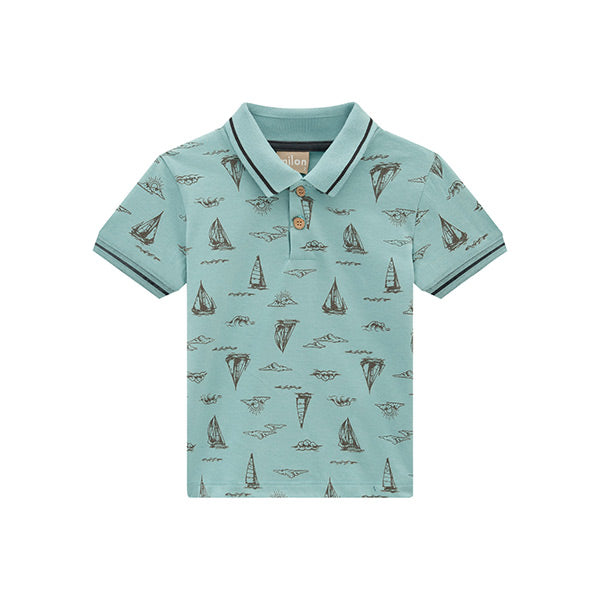 Camisa polo manga corta turquesa Milon