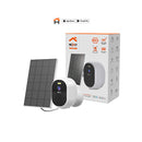 Nexxt Cámara inteligente fija para exteriores con panel solar blanco
