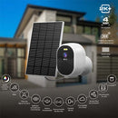 Nexxt Cámara inteligente fija para exteriores con panel solar blanco