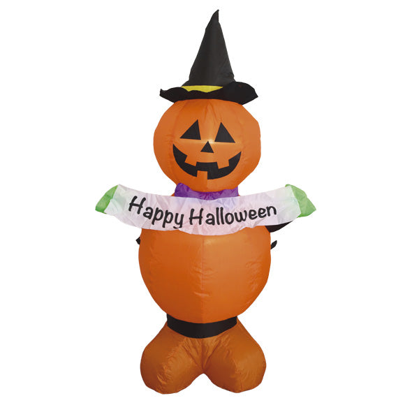 Inflable de Halloween diseño muñeco de Calabaza 1.20m