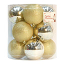 Caja esferas 12 pzs champagne