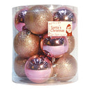 Caja esferas 12 pcs rosada