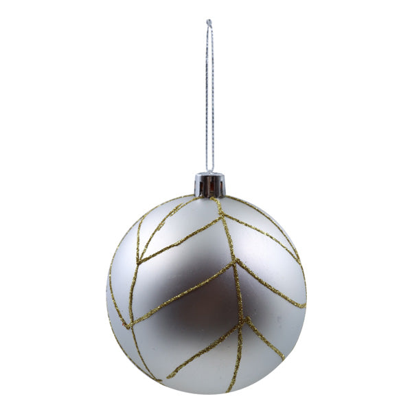 Esfera mate plata 8cm