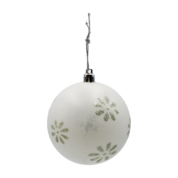 Esfera mate blanca 8cm 408L-DECO51-UNI-W