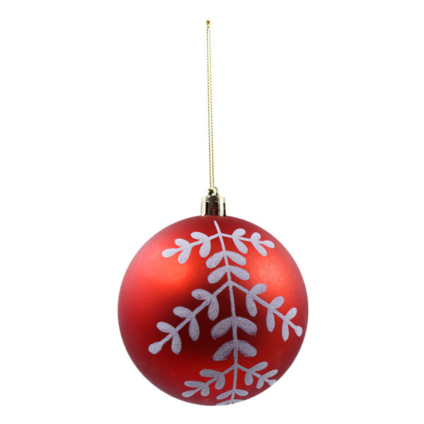 Esfera mate roja 8cm 408L-DECO40-UNI-R