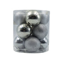 Caja de esferas 12 unidades plata