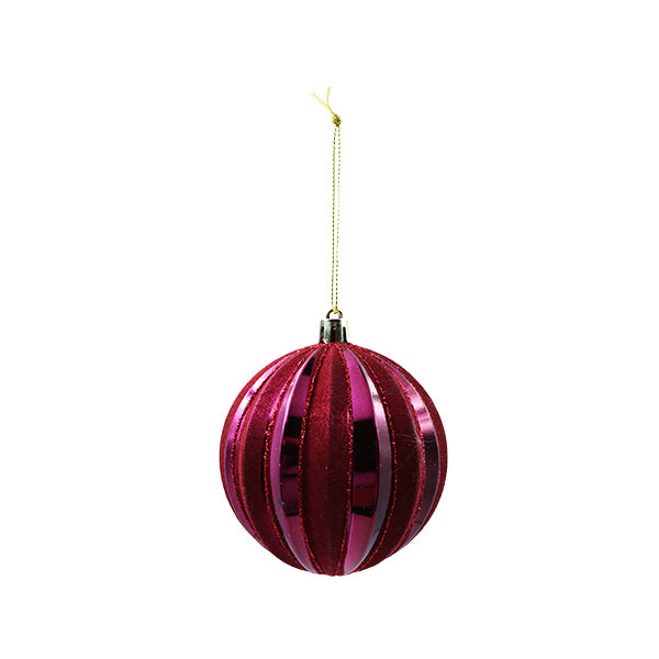 Esfera navideña decorada rosada 8cm 408M-025-0-UNI