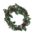 Corona navideña nevada 45cm