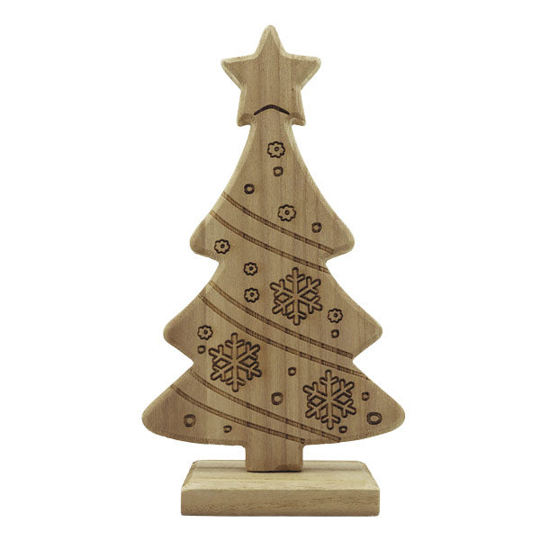 Adorno árbol de madera navideño 24cm