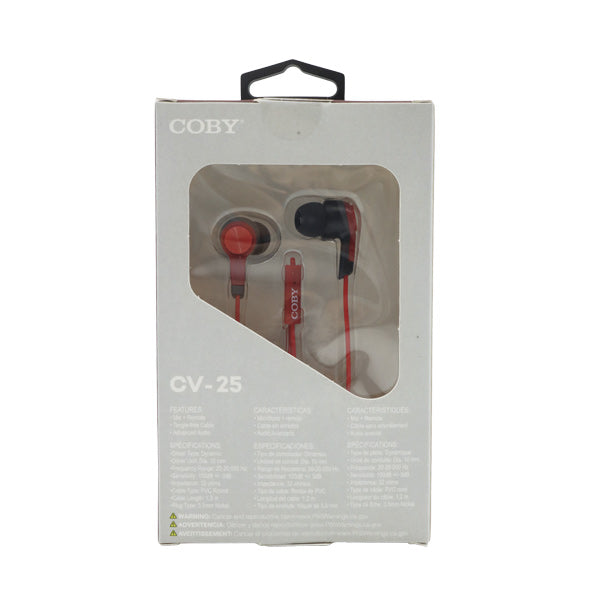 Audífonos Rojo Metal Coby-Cve22 Coby