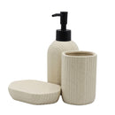 Set para baño 3 unidades crema