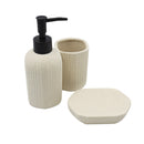 Set para baño 3 unidades crema