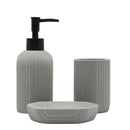 Set para baño 3 unidades gris