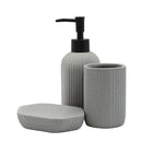 Set para baño 3 unidades gris