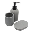 Set para baño 3 unidades gris