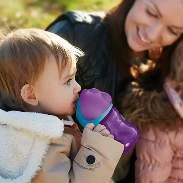 Beberito antiderrame pajilla flex con asa 7oz