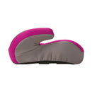 Booster para carro rosado.