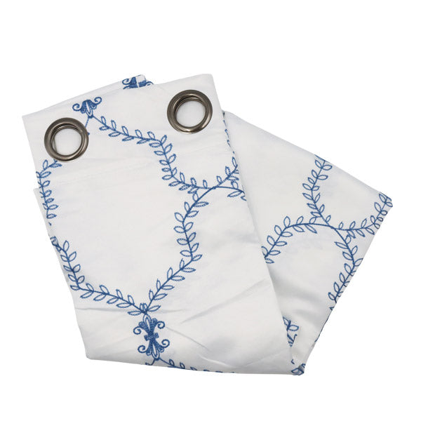 cortina b/o blanca azul