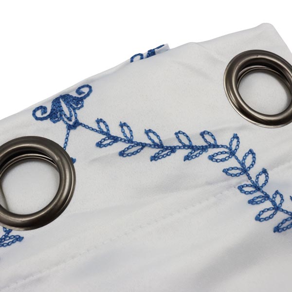 cortina b/o blanca azul