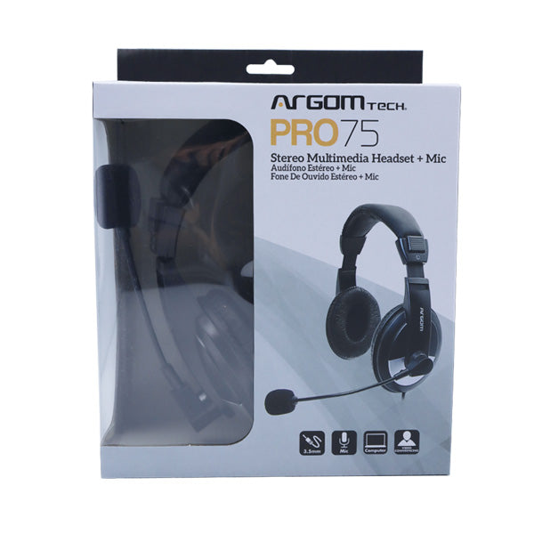 Audifonos PC negro arg-hs-0075 Argom