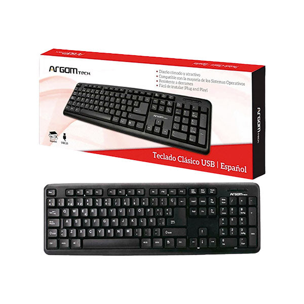 Teclado  español negro arg-kb-7414 Argom