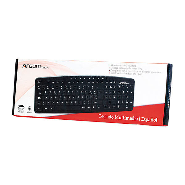 Teclado ingles negro arg-kb-7827 Argom