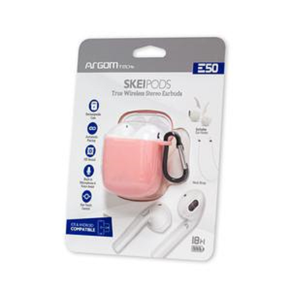 Audífonos inalámbricos con base rosada ARG-HS-505