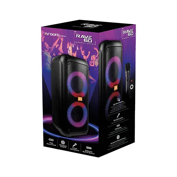 Parlante Bluetooth LED 70,000W Karaoke SP-4060BK A