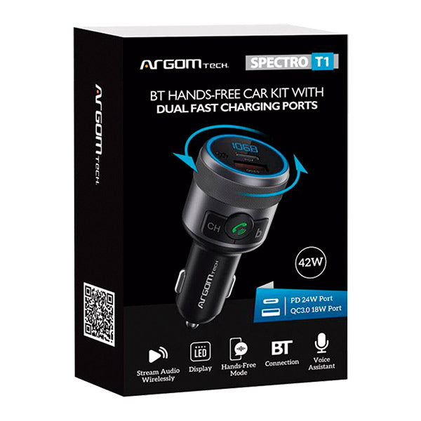 Adaptador bluetooth para carro con carga rápida AC