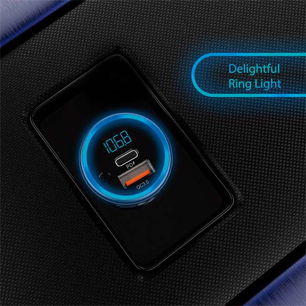 Adaptador bluetooth para carro con carga rápida AC