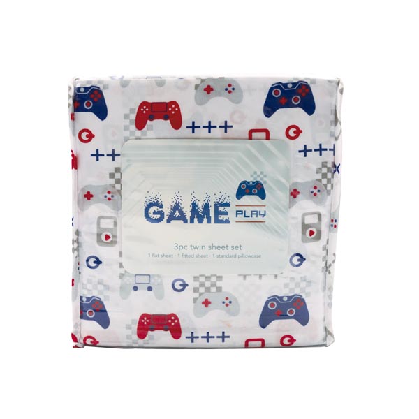 Set 3 piezas de sábanas Twin Game