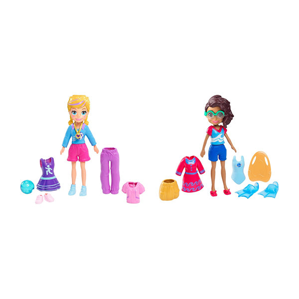 Polly pocket! Muñeca con accesorios deportivos