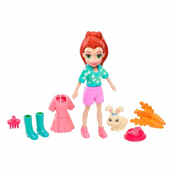 Polly pocket! Muñeca lila y bonita