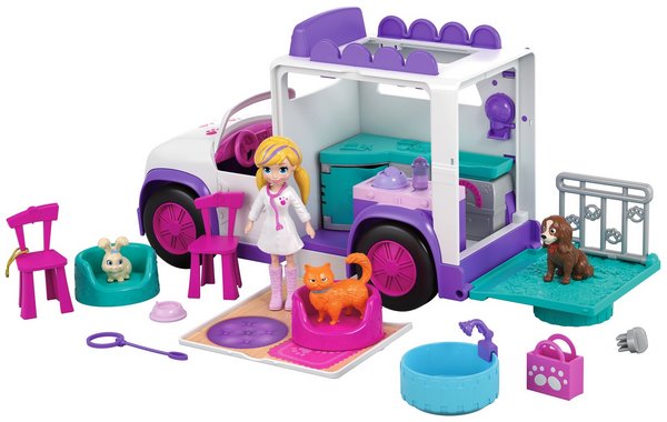 Polly pocket! Hospital móvil de animalitos