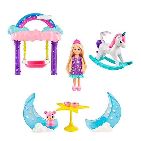 Barbie Dreamtopia chelsea columpio de nubes