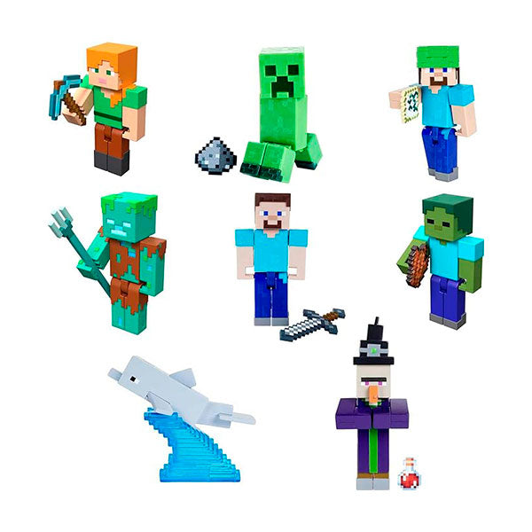 Minecraft figura 3.25" con Crafting surtido