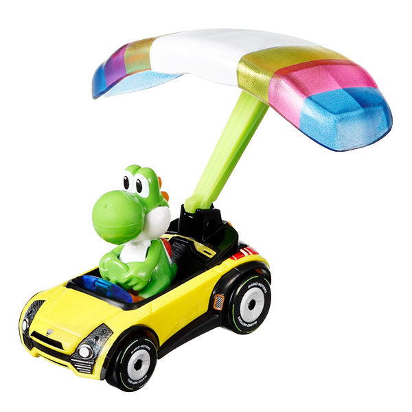 Hot wheels vehículo mario kart personajes con glider