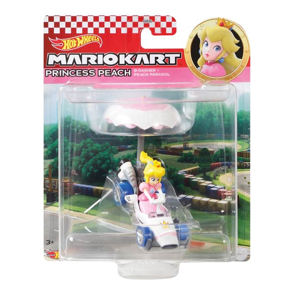 Hot wheels vehículo mario kart personajes con glider