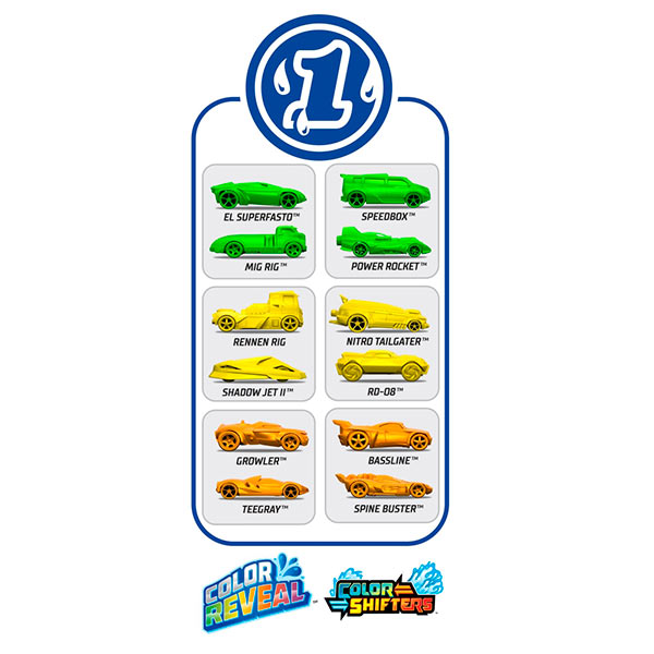 Hot Wheels color reveal paquete de 2pack