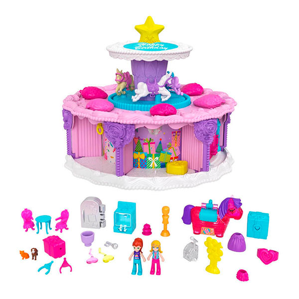 Polly Pocket pastel de cumpleaños sorpresas