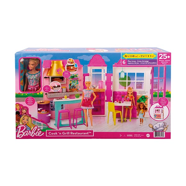 Barbie restaurante con muñeca