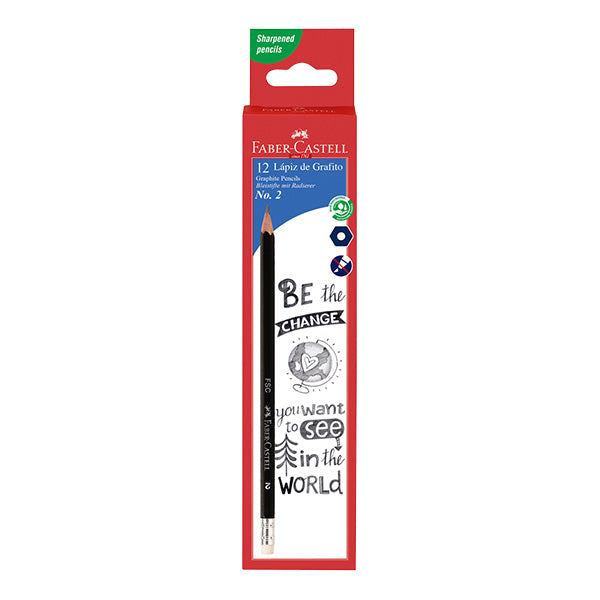 Lápiz grafito negro hexagonal 12 unidades Faber Castell