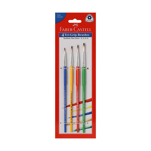 Pinceles Pony redondo 4 unidades Faber Castell.